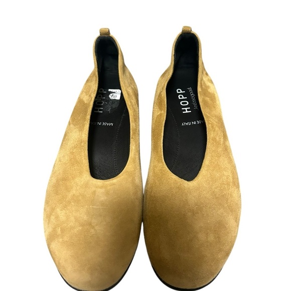 Hopp IO Slipper Suede Wedges in Ochre Suede Size 5 - Picture 6 of 10